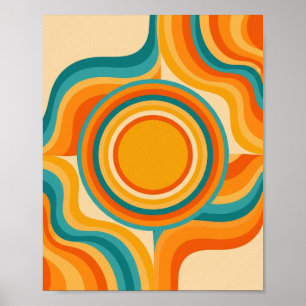 Psicodelic Retro Swirl - Arte Moderno De Mediados