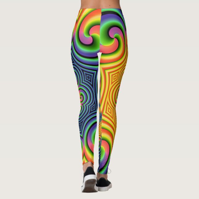 Psicodelic Swirling Fractal Leggings (Reverso)