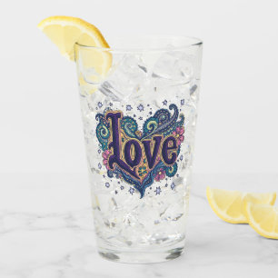 Psicodélico Boho Love Letters con acento floral