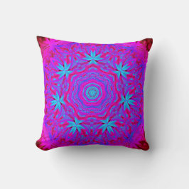 Psicodélico en almohada decorativa rosada