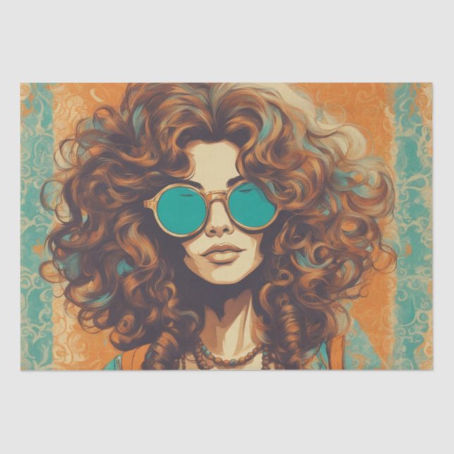 Psicodélico: Papel retro hippie de los años 60 (Anverso)