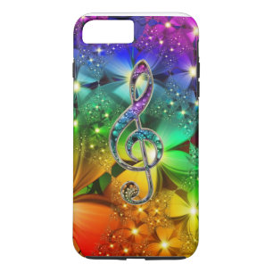 Psicodélico Rainbow Music Clef iPhone 7 Funda
