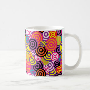 Psicodélico Retro 60 Swirl Diseño Café Taza Mug