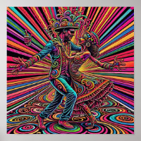 Psicodélico Salsa Tango Bailando arte