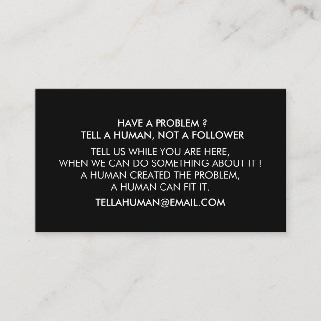 Psicólogo Black White tarjeta de visita (Anverso)