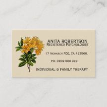 Psicólogos Nombramiento Tarjetas de visita Floral