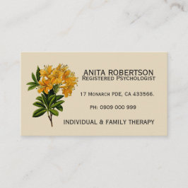Psicólogos Nombramiento Tarjetas de visita Floral