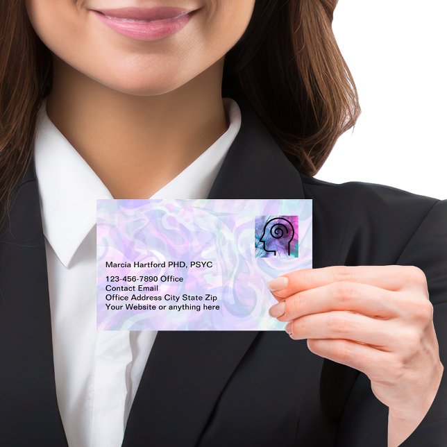 Psicoterapia Tarjetas de visita de salud mental (Mental health business cards)