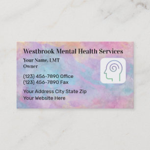 Psicoterapia Tarjetas de visita de salud mental