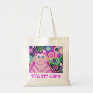Psy-cat-delic Rosa '¡Es mi bolsa!' bolsa de tote