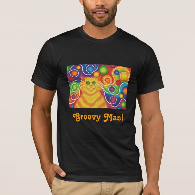 'Psy-gato-delic "hombre maravilloso!" camiseta (Anverso)