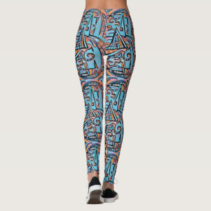 Psy geométrico fractal Leggings
