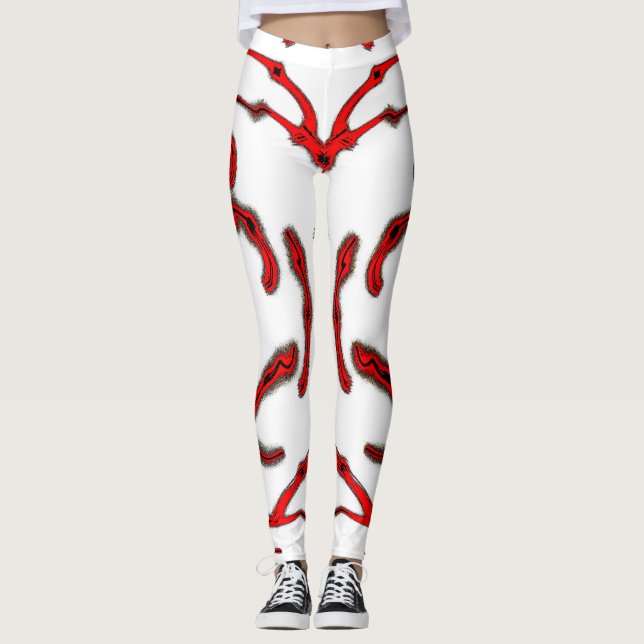 Psychedelic Abstract Leggings – Neon Art Pattern (Anverso)
