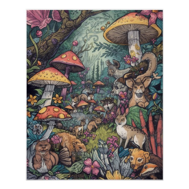 Psychedelic forest poster (Anverso)