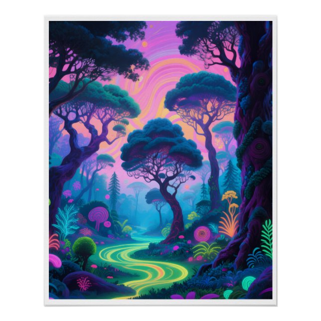 Psychedelic forest poster (Anverso)