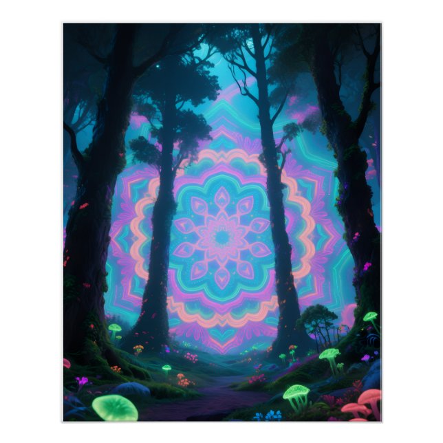 Psychedelic forest poster (Anverso)