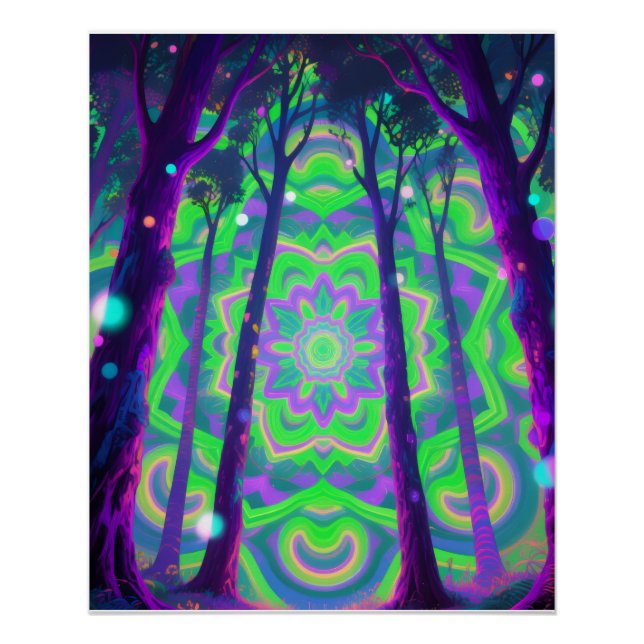 Psychedelic forest poster (Anverso)