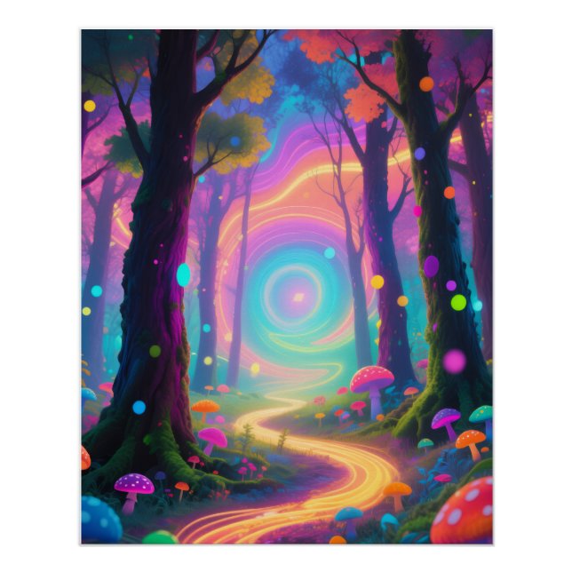 Psychedelic forest poster (Anverso)