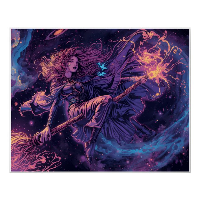 Psychedelic witch glossy poster (Anverso)