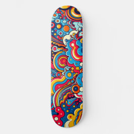 Psychedelische Grafik auf Skateboard