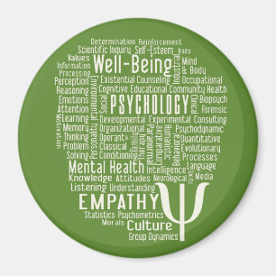 PSYCHOLOGY Word Cloud personalizado imán de color