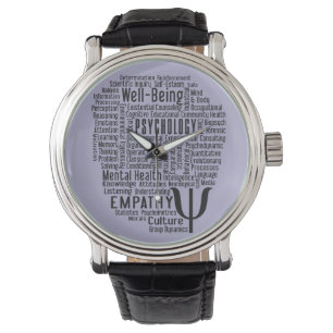 PSYCHOLOGY Word Cloud personalizado relojes de col