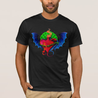 Psyko-Daizie Dragon Wing Heart Camiseta para homb