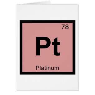 Pt - Química del platino Símbolo de la tabla perió