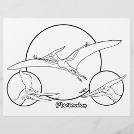 Pteranodon - Página de coloreado.
