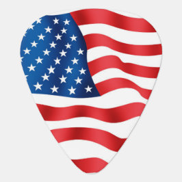 Púa De Guitarra Arte patriótico de la bandera estadounidense