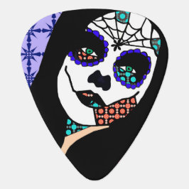 Púa De Guitarra Chica de cráneo de azúcar cruza