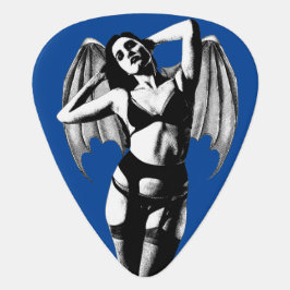 Púa De Guitarra Chica pinup gótica de murciélago vampiro Arte de f