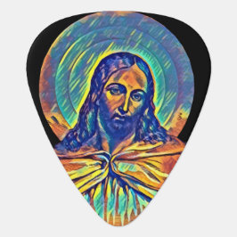Púa De Guitarra Jesucristo El Salvador Arte digital abstracto