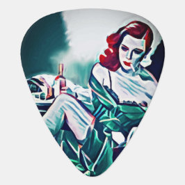 Púa De Guitarra Mujer tóxica Resumen Pinup Arte pop chica