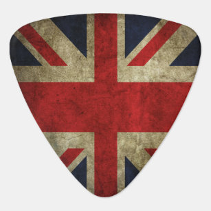 Púa De Guitarra Rock y Rollo de la bandera británica de Inglaterra
