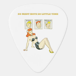 Púa De Guitarra Tantos chicos tan poco tiempo Red Head Pinup Chica
