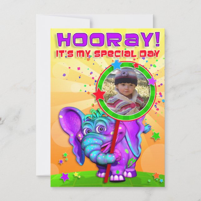 ¡Puaj! Invitación de cumpleaños con "The GiggleBel (Anverso)