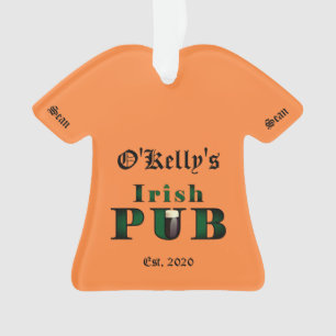 Pub de ornamento navideño irlandés