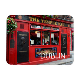 pub Red Temple Bar en Dublín, imán rectangular