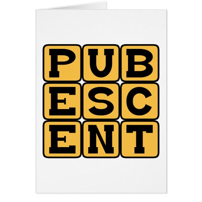 Pubescente, Etapa en la Vida de un Adolescente (Frente)