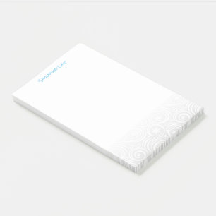 Publicar Nota Pad Lista De Compras Wintery Swirls