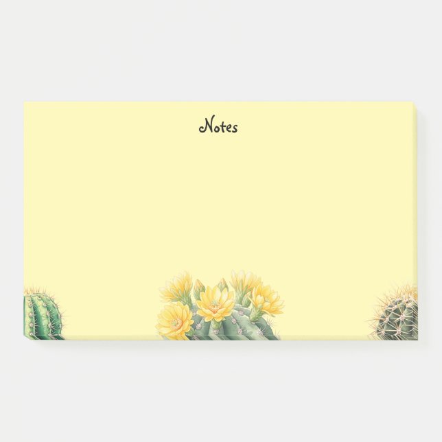 Publicar notas de cactus acuarela (Anverso)