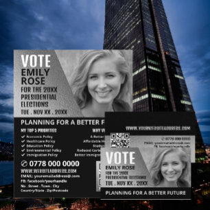 Publicidad de campaña política con efecto de Relie