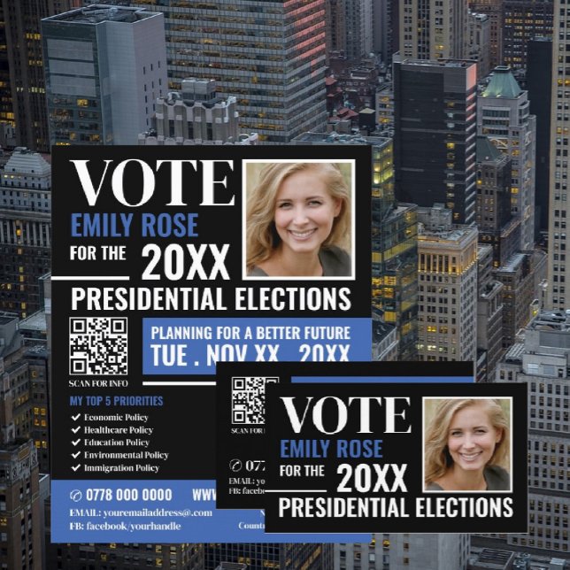 Publicidad de campaña política elegante (Subido por el creador)