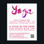 Publicidad de clase moderna de yoga rosa<br><div class="desc">Volantes De Publicidad Modernos De La Moderna Clase De Yoga Rosa Por La Tienda De Tarjetas De Negocios.</div>