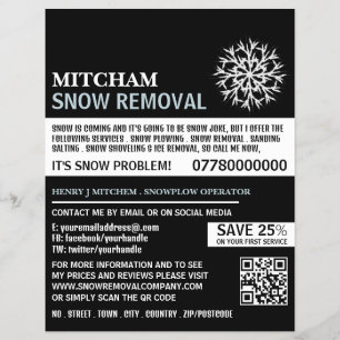 Publicidad de la empresa de eliminación de nieve, 