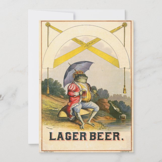 Publicidad de la vendimia de cerveza Lager (Anverso)