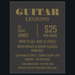 Publicidad de lecciones de guitarra de diseño<br><div class="desc">Clases De Guitarra Publicitando Volantes Por La Tienda De Tarjetas De Negocios.</div>