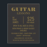 Publicidad de lecciones de guitarra de diseño<br><div class="desc">Clases De Guitarra Publicitando Volantes Por La Tienda De Tarjetas De Negocios.</div>