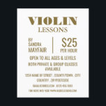 Publicidad de lecciones de violín elegantes<br><div class="desc">Elegante Violin Lecciones Publicitarias Por La Tienda De Tarjetas De Negocios.</div>
